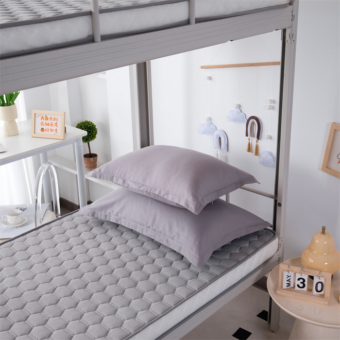 91家纺网 家纺一手货源 找家纺 凌云家纺 2025新款A类全棉拉链式枕套 简约灰