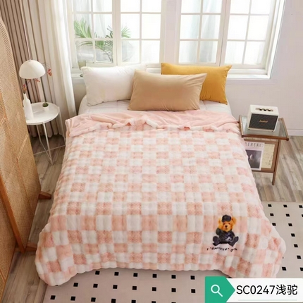 91家纺网 家纺一手货源 找家纺 （总）源舜家纺 2025新款兔毛绒豆豆绒单被套系列