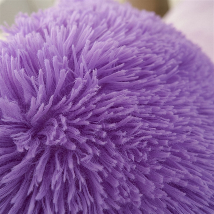 91家纺网 家纺一手货源 找家纺 品尚嘉家纺2025新款纯色水貂绒四件套长毛绒保暖套件浅紫