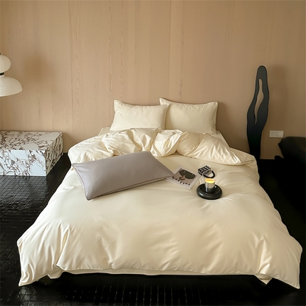 91家纺网 家纺一手货源 找家纺 （总）三味舒屋 2024秋冬美拉德色系50s全棉磨毛四件套-棚拍详情图