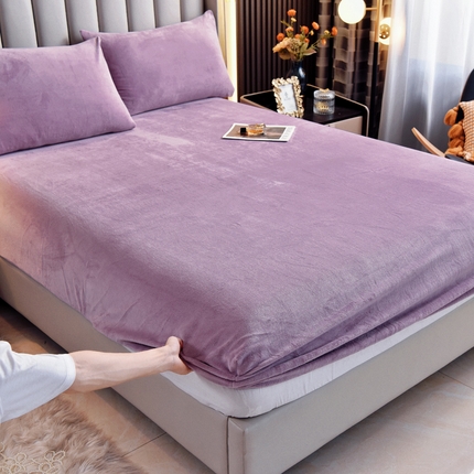 91家纺网 家纺一手货源 找家纺 （总）七仙女家纺 2025新款A类230g高克重牛奶绒单品床笠