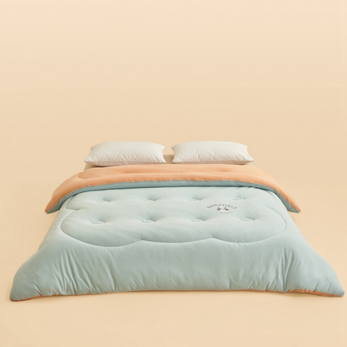 91家纺网 家纺一手货源 找家纺 2024新款b类针织德绒猫猫大豆冬被被子被芯 猫猫被-浅绿