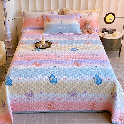 91家纺网 家纺一手货源 找家纺 （总）凯儿 2025新款A类牛奶绒印花单床盖三件套