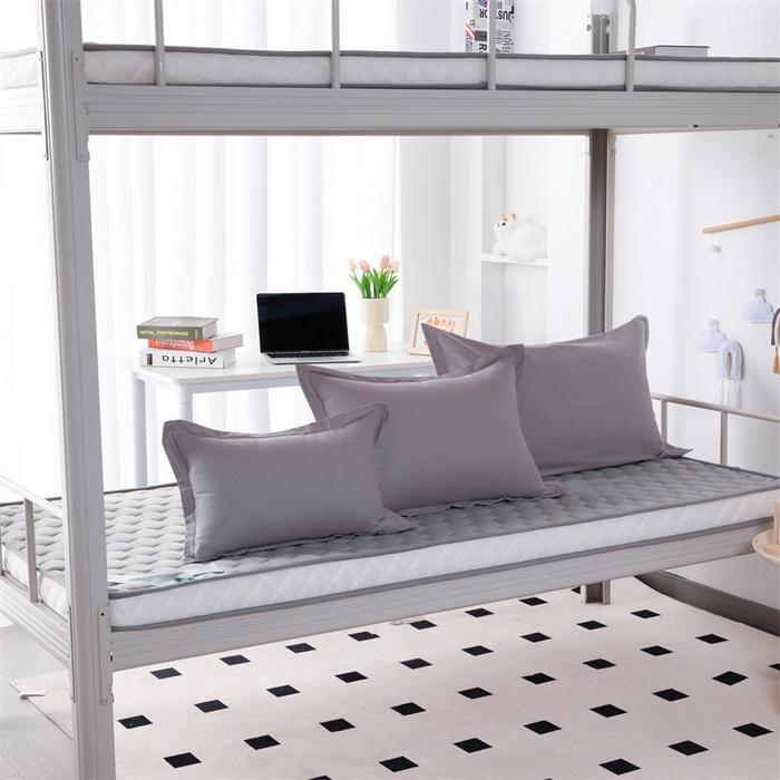 91家纺网 家纺一手货源 找家纺 凌云家纺 2025新款A类全棉拉链式枕套 简约灰