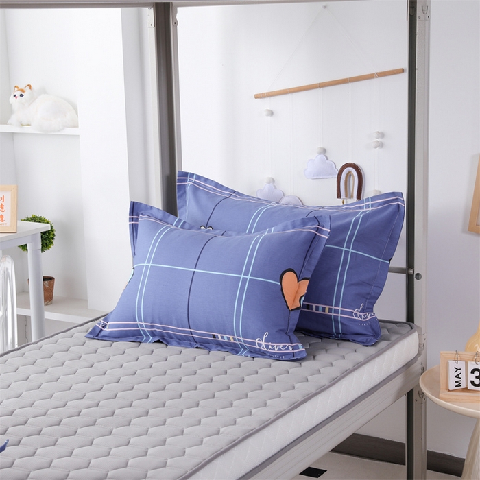 91家纺网 家纺一手货源 找家纺 凌云家纺 2025新款A类全棉拉链式枕套 心有灵犀