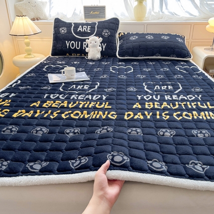 91家纺网 家纺一手货源 找家纺 总 眠势力 2025新款牛奶绒床垫保防滑床护垫床褥学生垫子可机洗