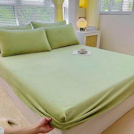 91家纺网 家纺一手货源 找家纺 （总）七仙女家纺 2025新款A类230g高克重牛奶绒单品床笠