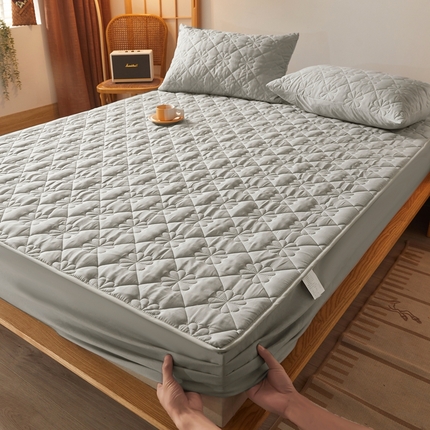 乐逸家纺 2024新款花儿朵朵床笠 花朵-灰色