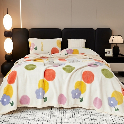 91家纺网 家纺一手货源 找家纺 （总）坦客 2025新款欧棉绒北极绒毯