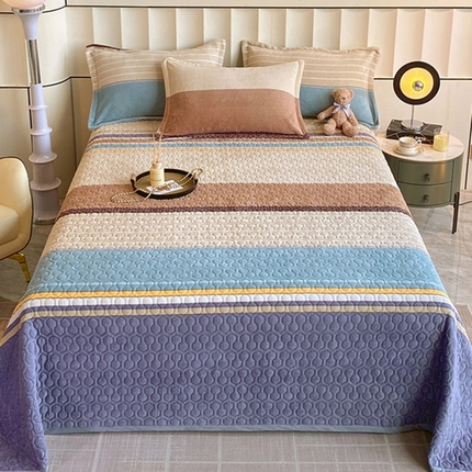 91家纺网 家纺一手货源 找家纺 （总）凯儿 2025新款A类牛奶绒印花单床盖三件套