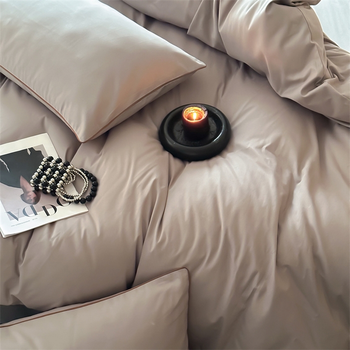 91家纺网 家纺一手货源 找家纺 三味舒屋 2024秋冬美拉德色系50s全棉磨毛四件套-棚拍详情图 拉斯灰