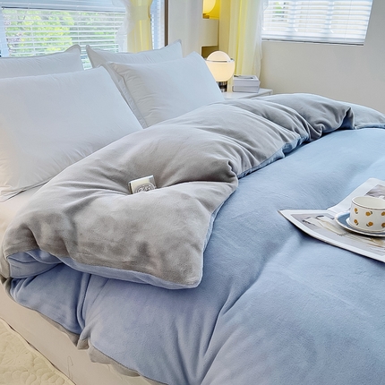 91家纺网 家纺一手货源 找家纺 （总）七仙女家纺 2025新款A类230g高克重牛奶绒单品被套