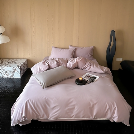 91家纺网 家纺一手货源 找家纺 （总）三味舒屋 2024秋冬美拉德色系50s全棉磨毛四件套-棚拍详情图