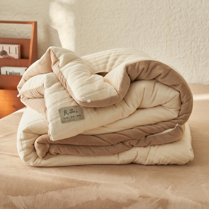 91家纺网 家纺一手货源 找家纺 （总）2024新款牛奶绒牛奶绒雕花冬被四件套