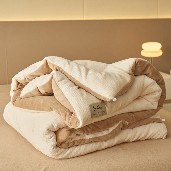 91家纺网 家纺一手货源 找家纺 （总）2024新款牛奶绒提花围棋格冬被四件套