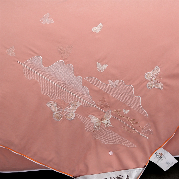 91家纺网 家纺一手货源 找家纺 恒鑫 2025新款全棉绣花桑蚕丝冬被春秋被拉链二合一子母被 轻柔玉