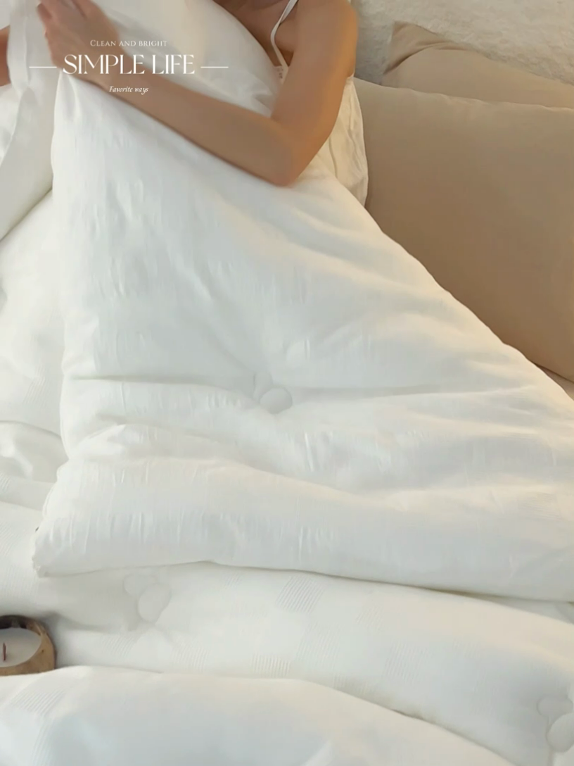 91家纺网 家纺一手货源 找家纺 2024新款b类100%纯棉水洗棉提花大豆纤维冬被 纯棉-方格华夫格