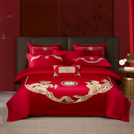 91家纺网 家纺一手货源 找家纺 （总）高大尚婚庆馆 2025新款长绒棉臻棉系列婚庆四件套多件套