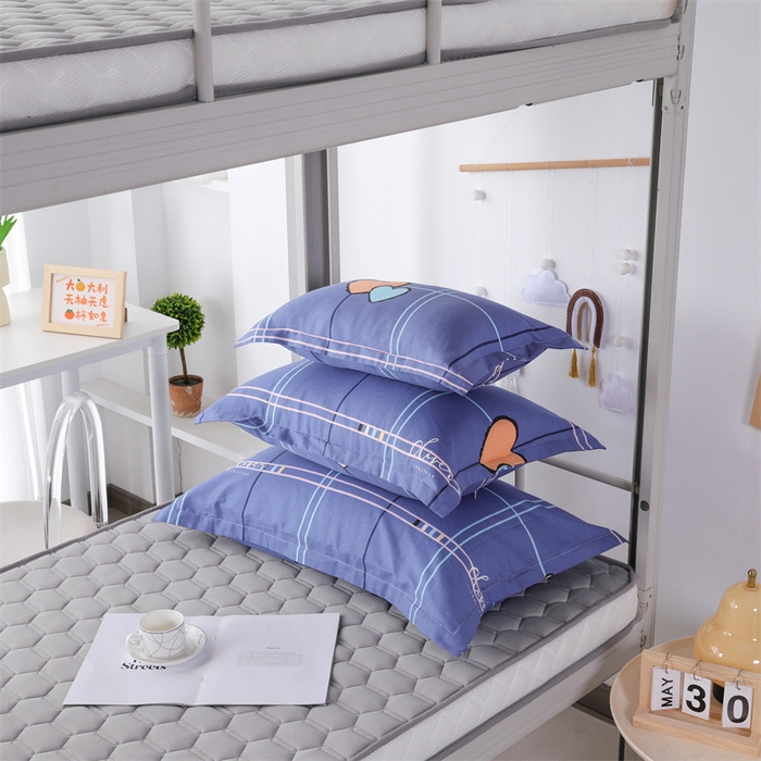 91家纺网 家纺一手货源 找家纺 凌云家纺 2025新款A类全棉拉链式枕套 心有灵犀