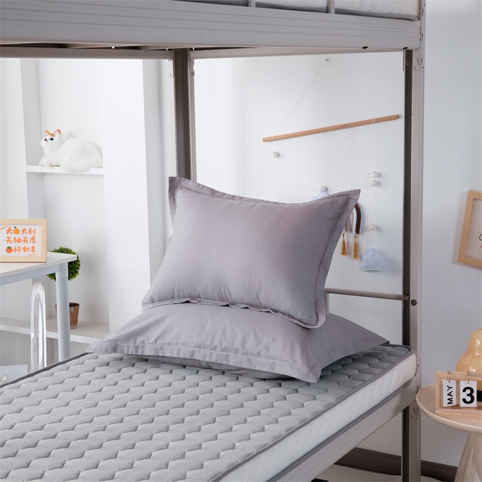 91家纺网 家纺一手货源 找家纺 凌云家纺 2025新款A类全棉拉链式枕套 简约灰