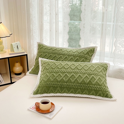 91家纺网 家纺一手货源 找家纺 （总）圣比熊 2025新款220克高克重塔芙绒枕套枕芯套宿舍枕头套单人一对装