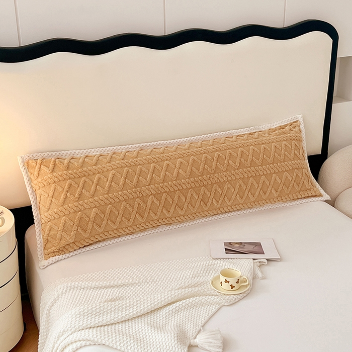 91家纺网 家纺一手货源 找家纺 梦舒羽 2025新款220克高克重塔芙绒枕套1.8m枕芯套情侣1.5枕头套 优雅咖