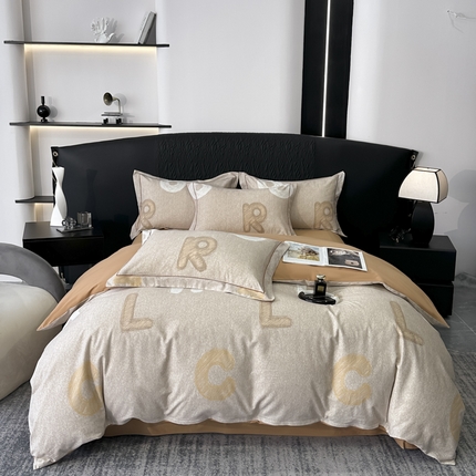 91家纺网 家纺一手货源 找家纺 2025新款全棉加厚生态磨毛印花四件套-基础款 潮音