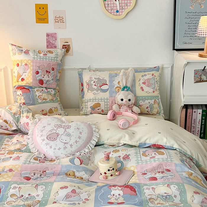 91家纺网 家纺一手货源 找家纺 昔可 2024新款13070全棉四件套系列（第三批） 昭和萌宠