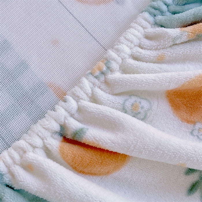 91家纺网 家纺一手货源 找家纺 凯儿家纺  2024新款加厚高克重印花系列单床笠 香蜜甜橙