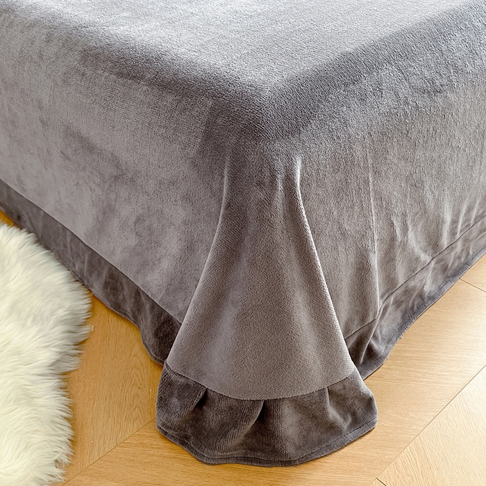 91家纺网 家纺一手货源 找家纺 （总）贝拉梦家纺 2024新款塔芙绒菱格纯色牛奶绒四件套