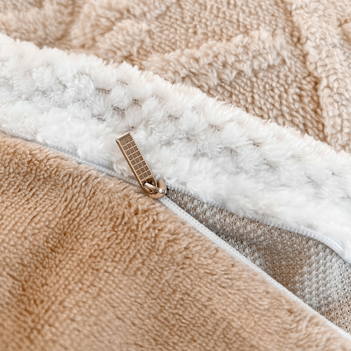 91家纺网 家纺一手货源 找家纺 贝拉梦家纺 2024新款塔芙绒菱格纯色牛奶绒四件套 奶丝米