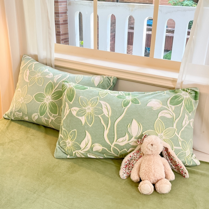 91家纺网 家纺一手货源 找家纺 卡派 2024新款冬季亲肤透气牛奶绒印花四件套 花姿-绿