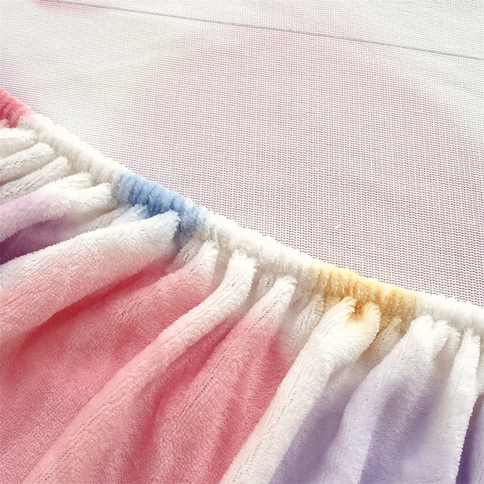 91家纺网 家纺一手货源 找家纺 凯儿家纺  2024新款加厚高克重印花系列单床笠 七彩爱心