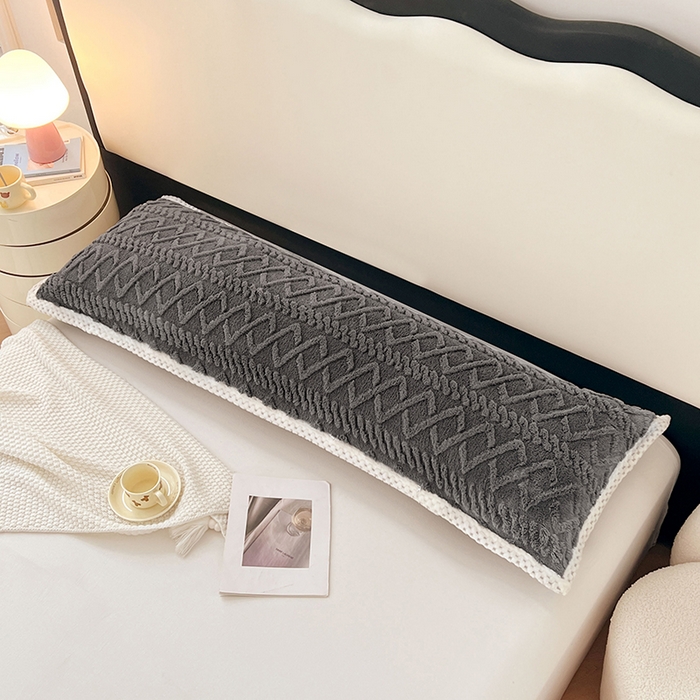 91家纺网 家纺一手货源 找家纺 梦舒羽 2025新款220克高克重塔芙绒枕套1.8m枕芯套情侣1.5枕头套 至尊灰