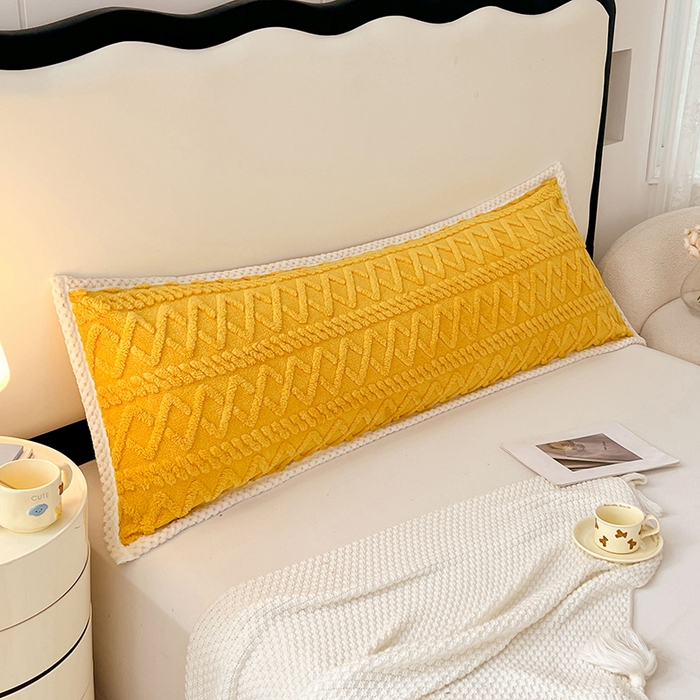 91家纺网 家纺一手货源 找家纺 梦舒羽 2025新款220克高克重塔芙绒枕套1.8m枕芯套情侣1.5枕头套 柠檬黄