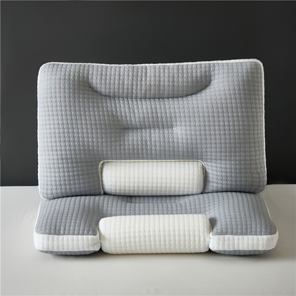 91家纺网 家纺一手货源 找家纺 （总）昕科 2025新款圆柱记忆棉颈椎支撑分区枕-颈椎枕头护颈枕芯成人牵引护颈枕头