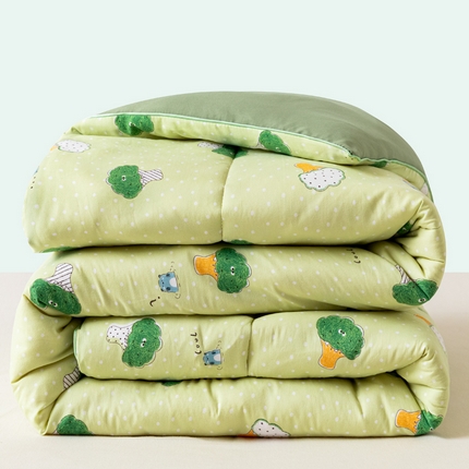 91家纺网 家纺一手货源 找家纺 丫丫家纺 2024直播爆款糯小棉冬被加厚四季被春秋被可配四件套学生床单人双人被子被芯 （免费提供买家秀） 多吃蔬菜
