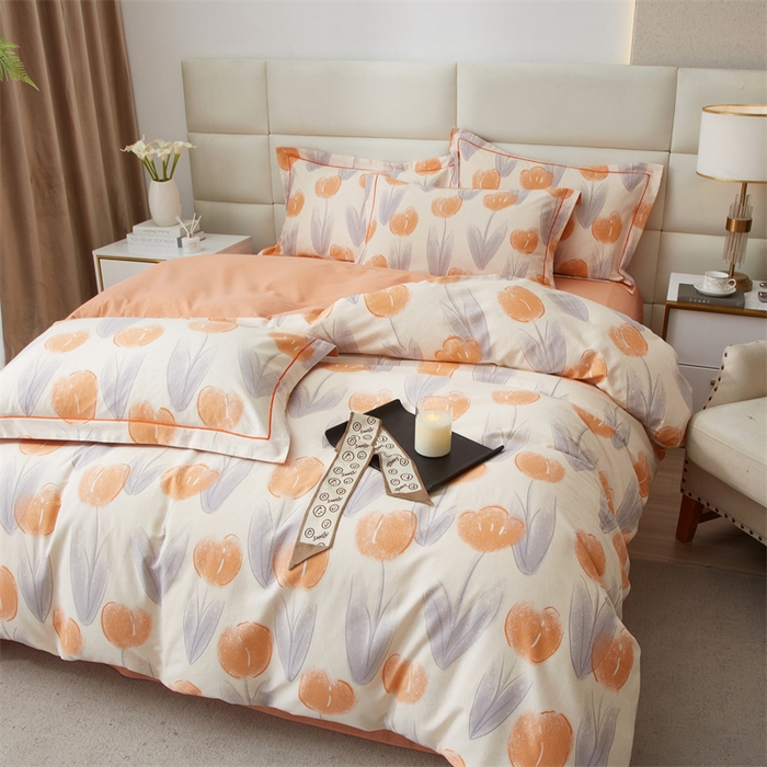 91家纺网 家纺一手货源 找家纺 品乐家纺 2024新款32支全棉超柔生态磨毛四件套 罗马花园