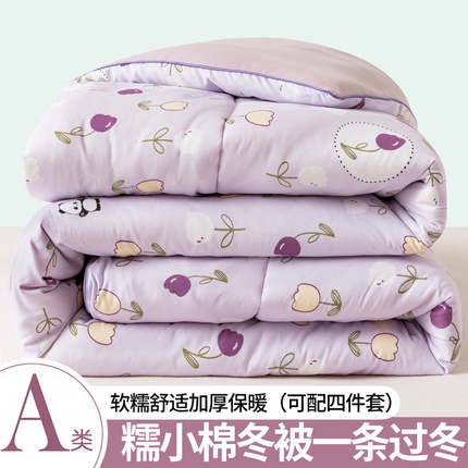 91家纺网 家纺一手货源 找家纺 丫丫家纺 2024直播爆款糯小棉冬被加厚四季被春秋被可配四件套学生床单人双人被子被芯 （免费提供买家秀） 花花熊猫