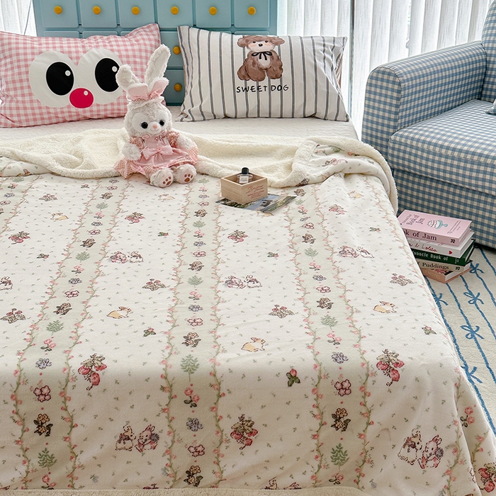 91家纺网 家纺一手货源 找家纺 （总）昔可家纺 2024新款羊羔绒牛奶绒毛毯系列（三）-卡通系列