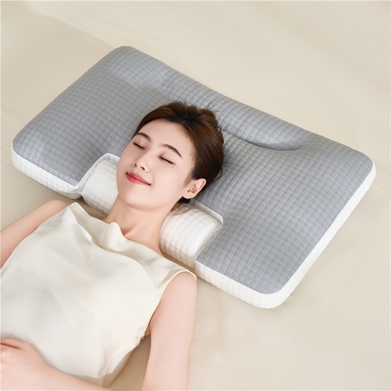 91家纺网 家纺一手货源 找家纺 （总）昕科 2025新款圆柱记忆棉颈椎支撑分区枕-颈椎枕头护颈枕芯成人牵引护颈枕头