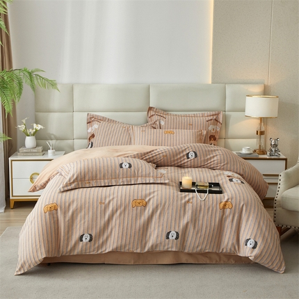 91家纺网 家纺一手货源 找家纺 （总）品乐家纺 2024新款32支全棉超柔生态磨毛四件套