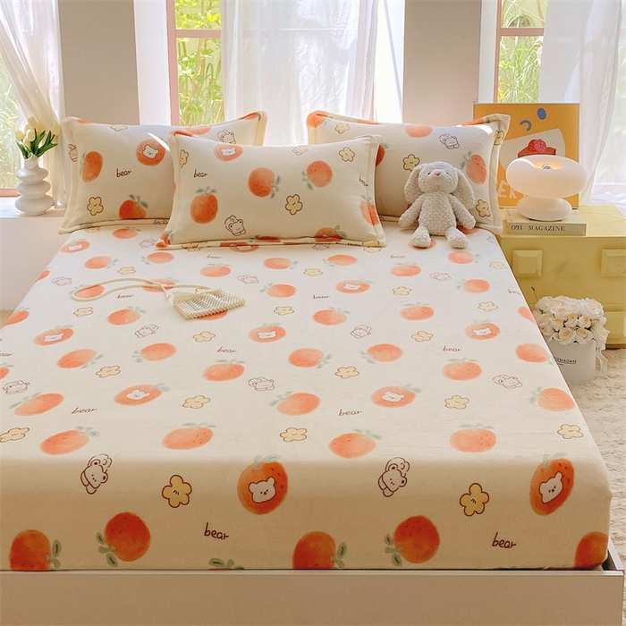 91家纺网 家纺一手货源 找家纺 凯儿家纺  2024新款加厚高克重印花系列单床笠 心想事成