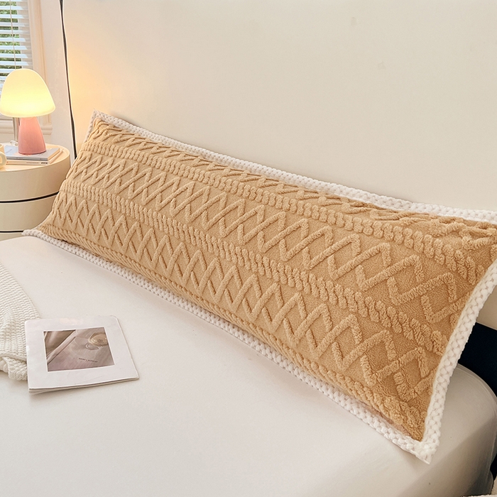 91家纺网 家纺一手货源 找家纺 梦舒羽 2025新款220克高克重塔芙绒枕套1.8m枕芯套情侣1.5枕头套 优雅咖