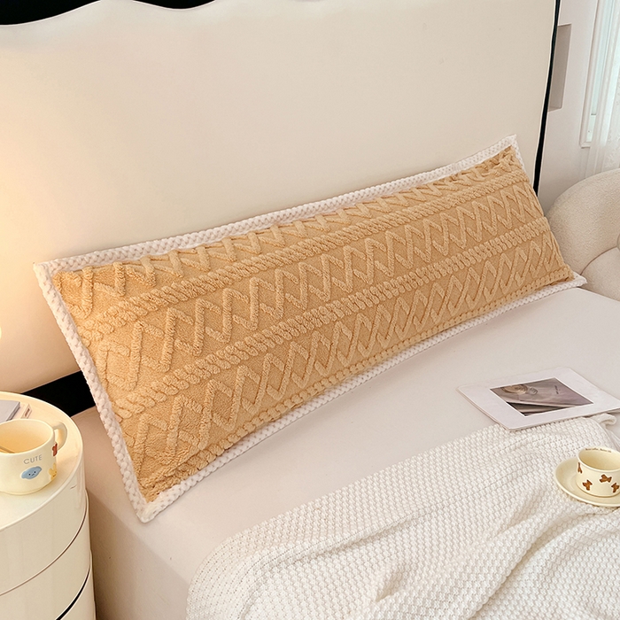 91家纺网 家纺一手货源 找家纺 梦舒羽 2025新款220克高克重塔芙绒枕套1.8m枕芯套情侣1.5枕头套 优雅咖