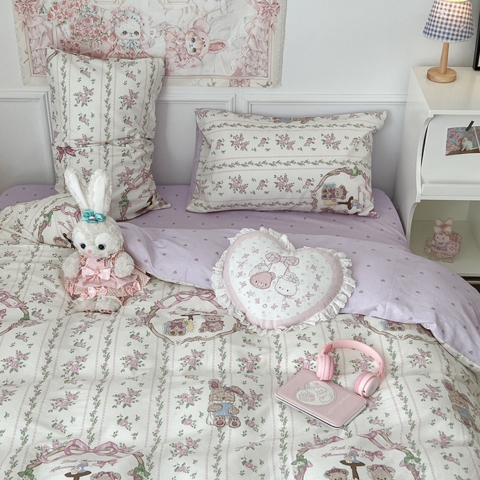 91家纺网 家纺一手货源 找家纺 昔可 2024新款13070全棉四件套系列（第三批） 曼塔小熊