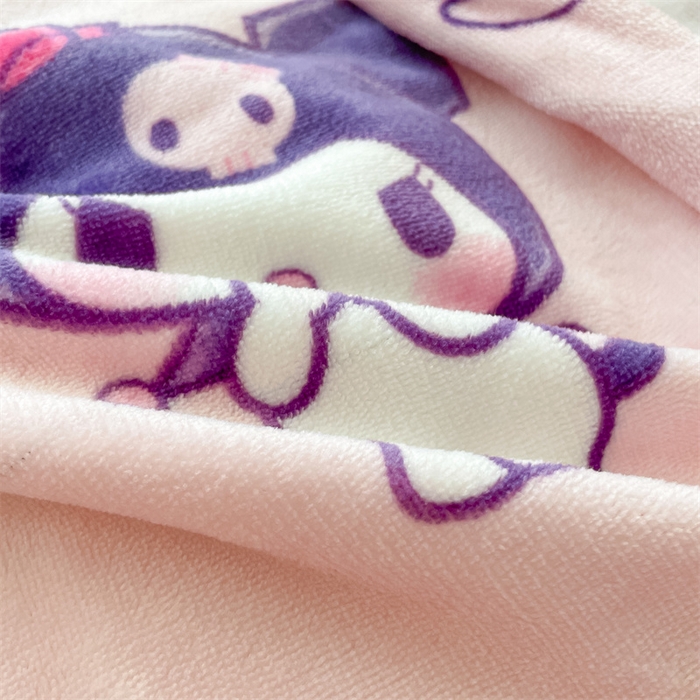 91家纺网 家纺一手货源 找家纺 2024新款三丽鸥牛奶绒小版四件套 库洛米之心-专版