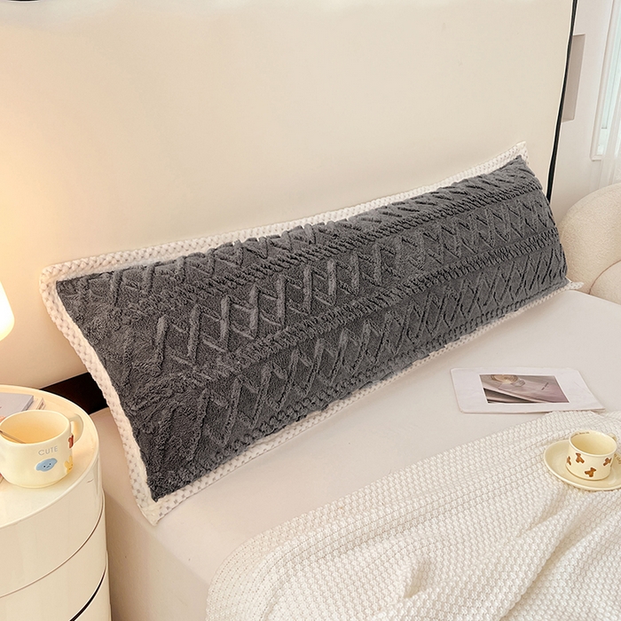 91家纺网 家纺一手货源 找家纺 梦舒羽 2025新款220克高克重塔芙绒枕套1.8m枕芯套情侣1.5枕头套 至尊灰