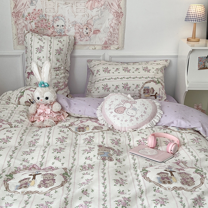 91家纺网 家纺一手货源 找家纺 昔可 2024新款13070全棉四件套系列（第三批） 曼塔小熊