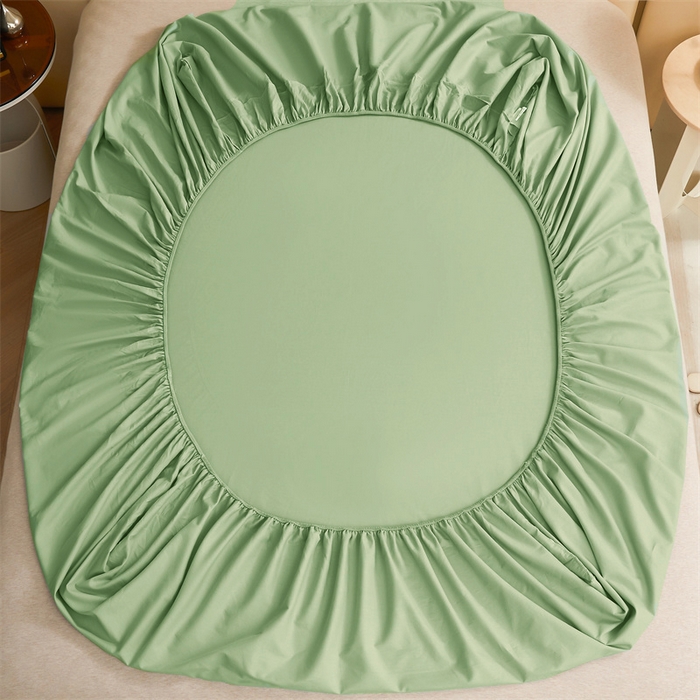 91家纺网 家纺一手货源 找家纺 优尚家纺 2025新款全棉磨毛纯棉喷气印花清新轻奢款四件套 清新款-碧影秋韵